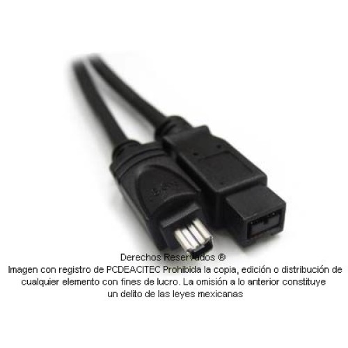 Cable FireWire 800 a 400 de 9 a 4 pines 3.0 m Cable FireWire 800 a 400 de 9 a 4 pines 3.0 m
