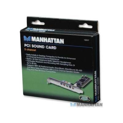 Tarjeta de Sonido PCI, 5 canales
