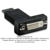 Adaptador DisplayPort macho a DVI-I hembra