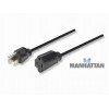 Cable extensión eléctrico de energía macho a hembra 1.8 m