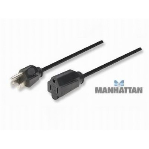 Cable extensión eléctrico de energía macho a hembra 1.8 m