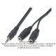 Cable audio plug 3.5 mm a 2 jack 3.5 mm estéreo de 1.8 m Cable audio plug 3.5 mm a 2 jack 3.5 mm estéreo de 1.8 m