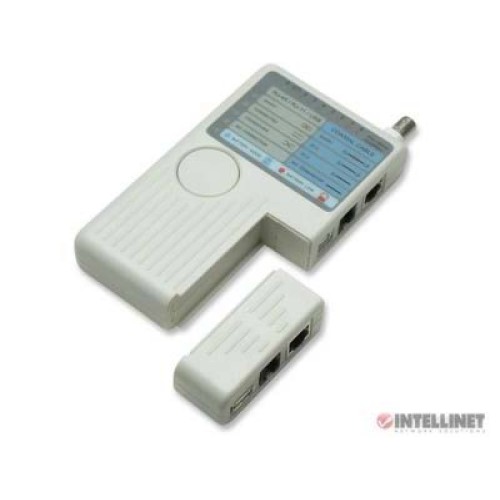 Probador de Cables 4 en 1, RJ11, RJ45, USB y BNC