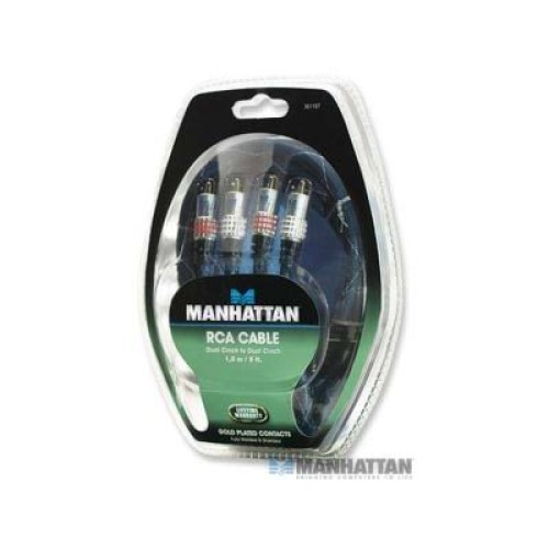 Cable Audio doble RCA macho a doble RCA macho de 1.5 m Cable Audio doble RCA macho a doble RCA macho de 1.5 m