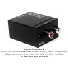 Convertidor de audio análogo a digital. RCA a Toslink más RCA coaxial digital