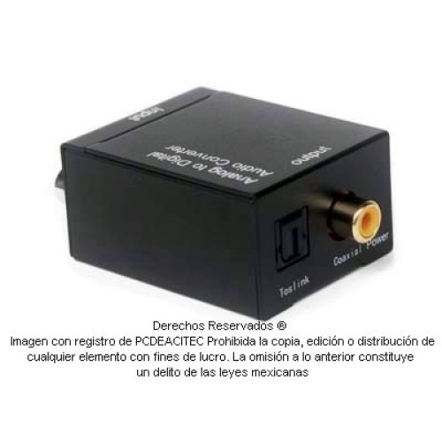 Convertidor de audio análogo a digital. RCA a Toslink más RCA coaxial digital Convertidor de audio análogo a digital. RCA a Toslink más RCA coaxial digital