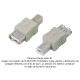 Adaptador USB tipo A hembra a tipo B macho Adaptador USB tipo A hembra a tipo B macho