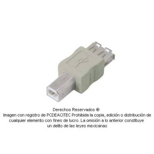 Adaptador USB tipo A hembra a tipo B macho Adaptador USB tipo A hembra a tipo B macho