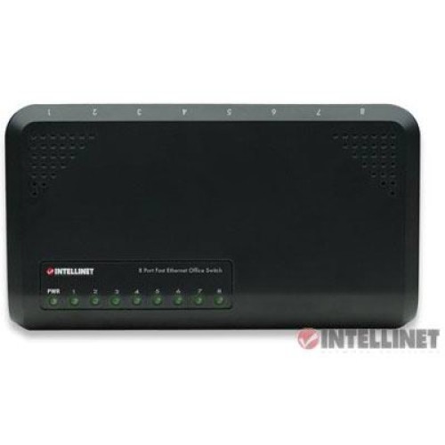 Switch para Red de Oficina Fast Ethernet 8 Puertos, Compacto, de plástico