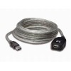 Cable extensión activa USB 2.0 A macho a hembra de 5 m