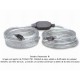 Cable USB 2.0 AB balun extender activo macho a macho de 11 m