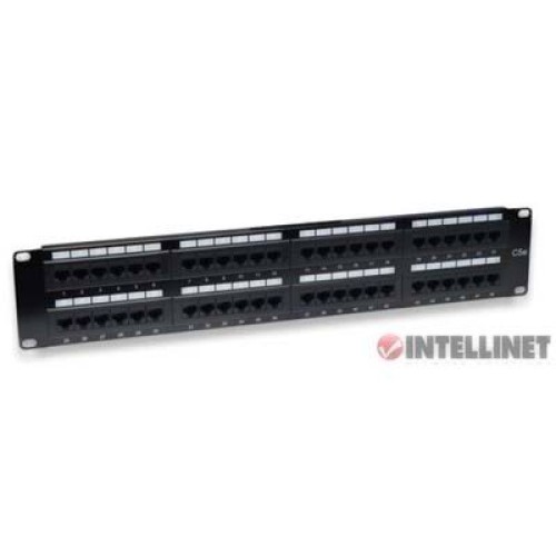 Panel de Parcheo Cat5e, 48 puertos, UTP, 2U Panel de Parcheo Cat5e, 48 puertos, UTP, 2U