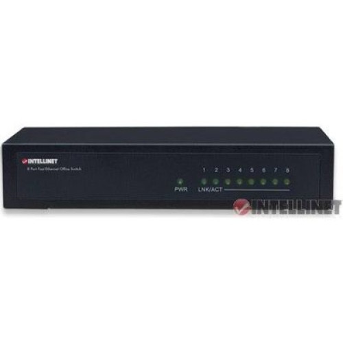 Switch para Red de Oficina Fast Ethernet Metálico de 8 puertos