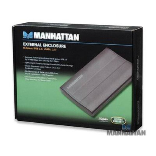 Gabinete para Disco Duro USB de Alta Velocidad 2.0, eSATA, 2.5"