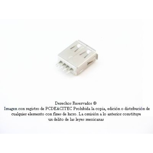 Conector USB hembra tipo A para armar, soldable