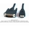 Cable DVI-D 24+1 Macho a HDMI Macho 1.8 m
