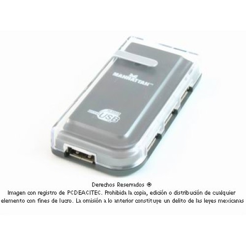 Mini Hub USB 2.0, 4 puertos