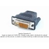 Adaptador HDMI hembra a DVI D macho 24+1 pin