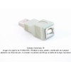 Adaptador USB 2.0 B hembra a USB 2.0 A macho