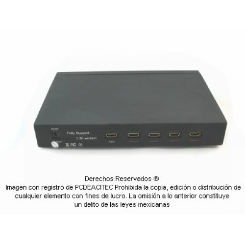 Splitter HDMI 1X4 multiplicador y amplificador de video