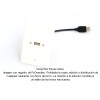 Placa Tapa USB 2.0 tipo A con pigtail en ABS