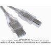 Cable USB 2.0 AB macho a macho de 3 m