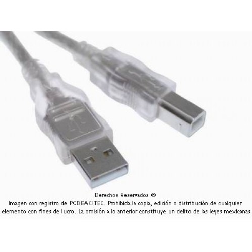 Cable USB 2.0 AB macho a macho de 3 m