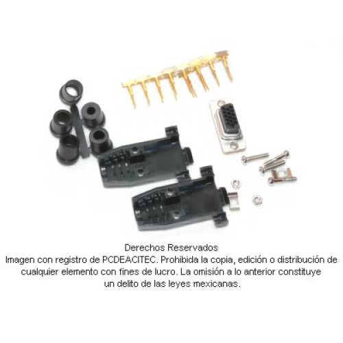Kit de ensamble para remate de terminal macho en cable VGA