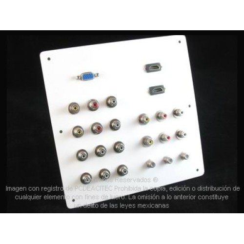 Tablero a Pared Multipuertos Video y Audio 24 puertos en ABS