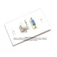 Placa Tapa VGA + terminal bocinas con opresores en ABS