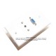 Placa Tapa VGA + Audio Jack 3.5 mm con opresores en ABS