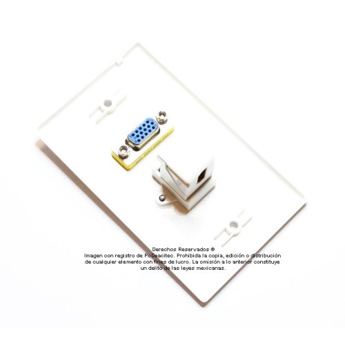 Placa Tapa VGA + HDMI 4k en L a 90° en ABS