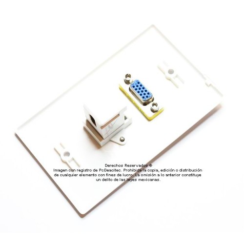 Placa Tapa VGA + HDMI 4k en L a 90° en ABS