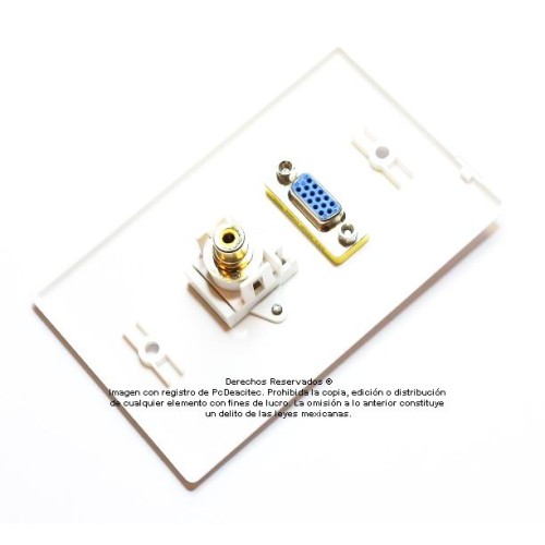 Placa Tapa VGA + RCA compuesto en ABS