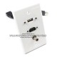 Placa Tapa USB 2.0 pigtail + HDMI 4k pigtail + Audio Jack 3.5 mm en ABS