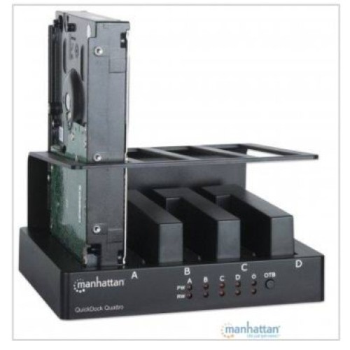 QuickDock Quattro UBS 3.0 con 4 bahías SATA de 3.5" y 2.5"