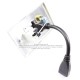 Placa Tapa VGA + HDMI 4k pigtail + Jack RJ45 Cat5e ponchable en Aluminio
