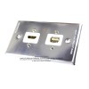 Placa Tapa metálica HDMI 4k + USB 2.0 en Aluminio