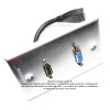 Placa Tapa VGA + HDMI 4k pigtail en Aluminio