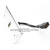 Placa Tapa HDMI 4k pigtail en Aluminio