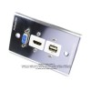 Placa Tapa VGA + HDMI 4k + USB 2.0 en Aluminio