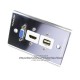Placa Tapa VGA + HDMI 4k + USB 2.0 en Aluminio Placa Tapa VGA + HDMI 4k + USB 2.0 en Aluminio