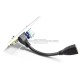 Placa Tapa VGA + HDMI 4k pigtail + Jack RJ45 Cat6 ponchable en Aluminio