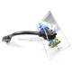 Placa Tapa VGA + HDMI 4k pigtail + Jack RJ45 Cat6 ponchable en Aluminio