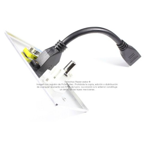 Placa Tapa VGA + HDMI 4k pigtail + Audio Jack 3.5 mm en Aluminio