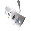 Placa Tapa VGA + HDMI 4k pigtail + USB 3.0 en Aluminio