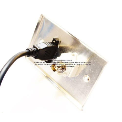Placa Tapa HDMI 4k pigtail + BNC en Aluminio