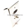 Placa Tapa HDMI 4k pigtail + Coaxial tipo F en Aluminio