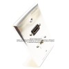 Placa Tapa HDMI 4K pigtail + Jack RJ45 Cat5e cople en Aluminio