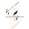 Placa Tapa HDMI 4k pigtail + USB 2.0 tipo A cople en Aluminio